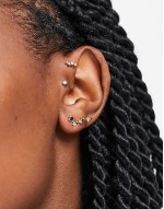 18K plated star constellation studs in gold