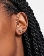 18K plated star constellation studs in gold