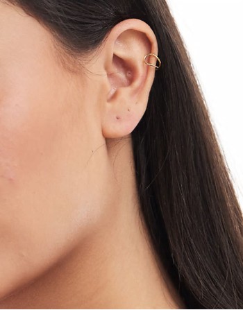 overlapping ear cuff in gold plated