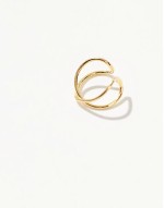 overlapping ear cuff in gold plated
