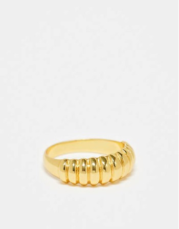18ct gold vermeil chunky stacking ring