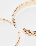 pack of 2 bangle bracelets in gold