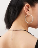 layered 2 row necklace with silver beads on cord