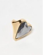 BIMBA Y LOLA heart shaped ring in black