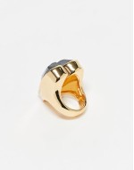 BIMBA Y LOLA heart shaped ring in black