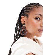 statement resin shape drop earrings in tort