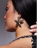 starfish earrings in gold