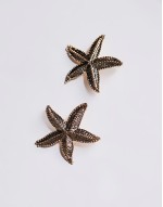 starfish earrings in gold