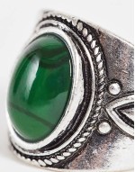 unisex ring with stone in silver