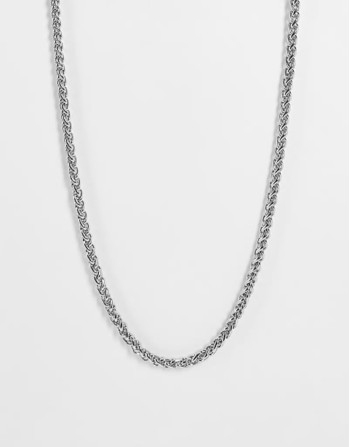 unisex chain necklace in silver