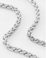 unisex chain necklace in silver