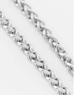 unisex chain necklace in silver
