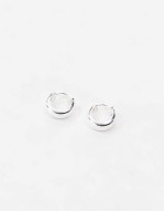 8mm rounded hoop earrings in sterling silver