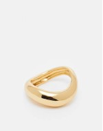 14k gold plated ring with wave design