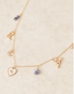 western multicharm necklace in gold