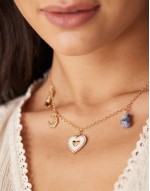 western multicharm necklace in gold