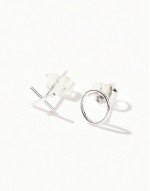 X and O stud earrings in sterling silver